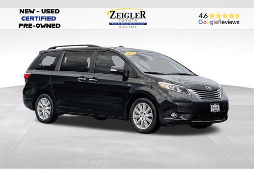 Midnight Black Metallic 2016 Toyota Sienna Limited Premium