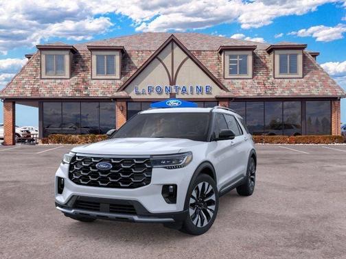 White Metallic 2026 Ford Explorer Platinum