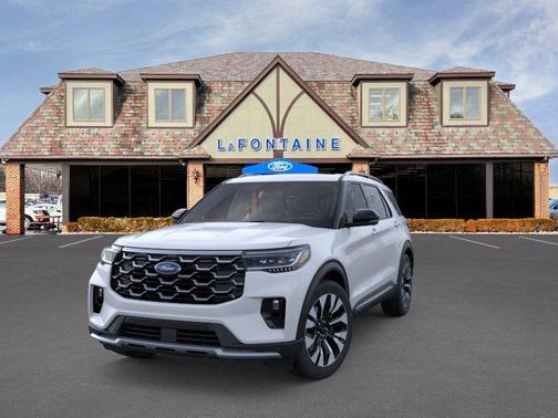 White 2026 Ford Explorer Platinum
