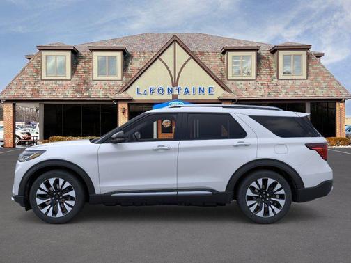 White 2026 Ford Explorer Platinum