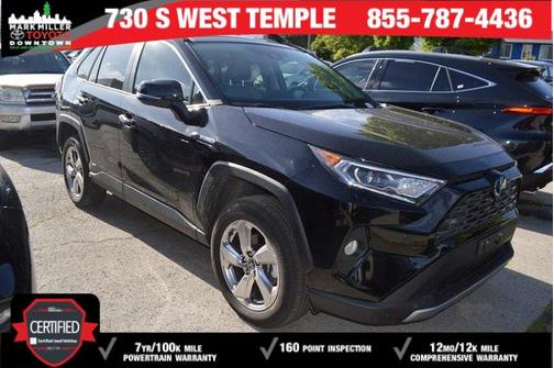 Midnight Black Metallic 2021 Toyota RAV4 Hybrid Limited