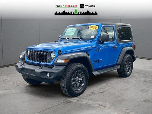 Hydro Blue Pearl Coat 2024 Jeep Wrangler Sport S