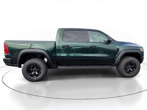 Serrano Green Metallic 2026 RAM 1500 RHO Crew Cab 4x4 5'7' Box