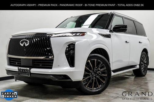 Radiant White/Black Obsidian 2026 INFINITI QX80 AUTOGRAPH AWD