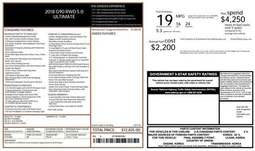 2018 Genesis G90 5.0 Ultimate