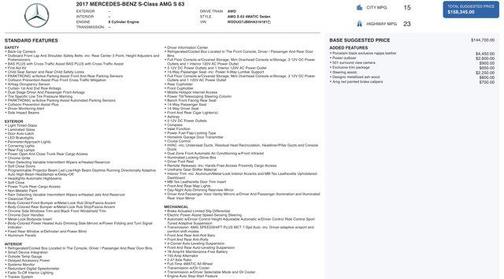 2017 Mercedes-Benz AMG S 63 4MATIC