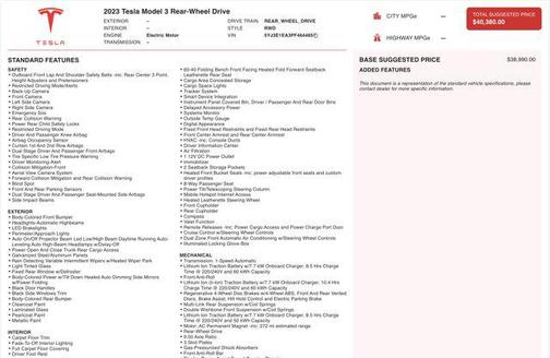 2023 Tesla Model 3 Standard Range