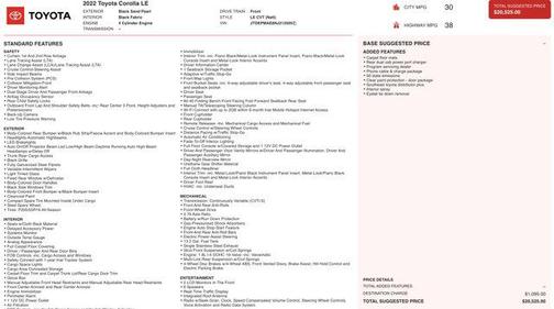 2022 Toyota Corolla LE