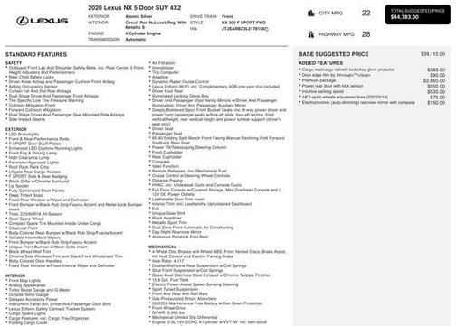2020 Lexus NX 300 F Sport
