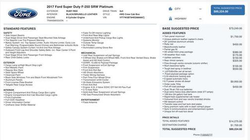 2017 Ford F-250 Platinum