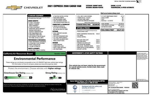2021 Chevrolet Express 2500 RWD 2500 Regular Wheelbase WT