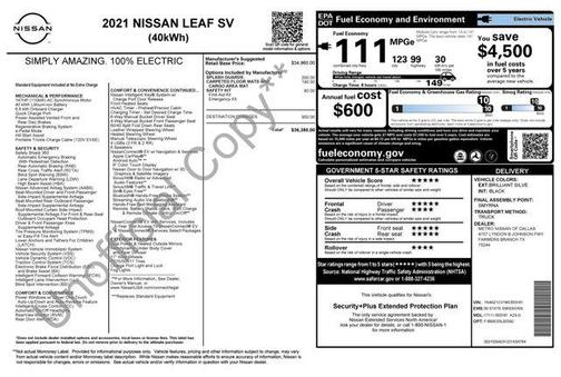 2021 Nissan Leaf SV 40 kWh