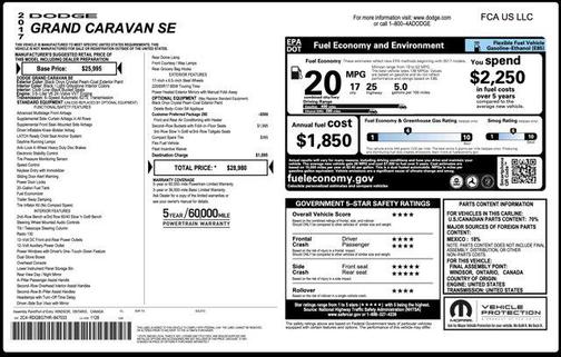 2017 Dodge Grand Caravan SE