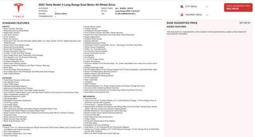 2022 Tesla Model 3 Long Range