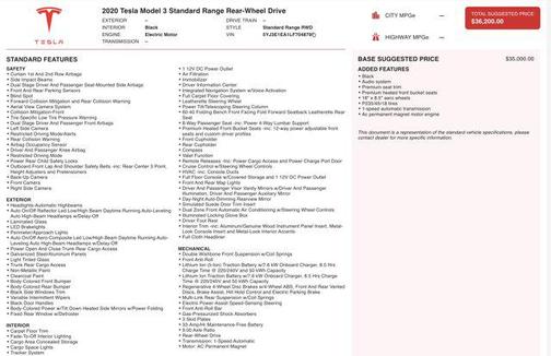 2020 Tesla Model 3 Standard Range