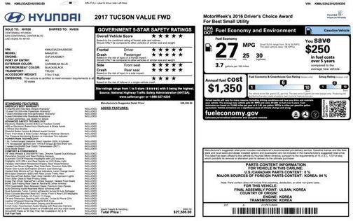 2017 Hyundai TUCSON Value