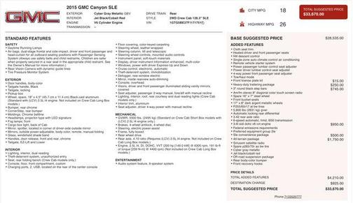 2015 GMC Canyon SLE