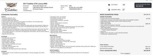 2017 Cadillac CT6 3.6L Luxury