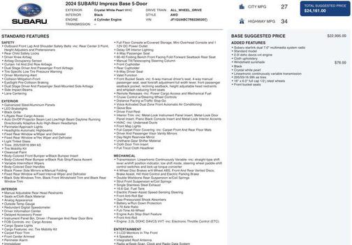 2024 Subaru Impreza Base