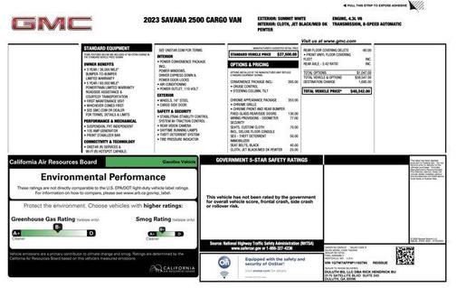 2023 GMC Savana 2500 Work Van
