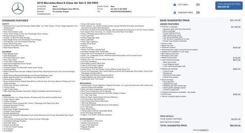 2016 Mercedes-Benz E-Class E 350 Sport