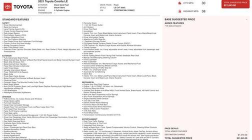 2021 Toyota Corolla LE