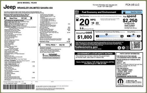 2018 Jeep Wrangler Unlimited Sahara