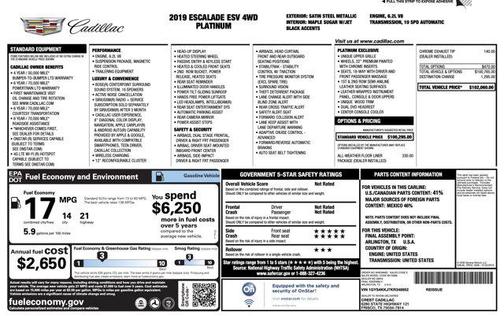 2019 Cadillac Escalade ESV Platinum