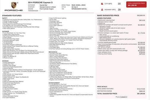 2014 Porsche Cayman S
