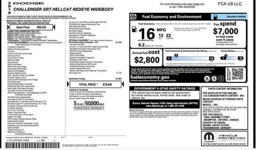 2019 Dodge Challenger SRT Hellcat