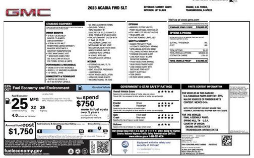 2023 GMC Acadia FWD SLT