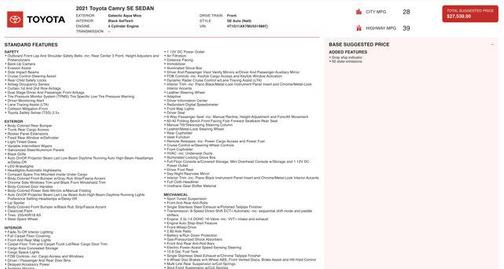 2021 Toyota Camry SE