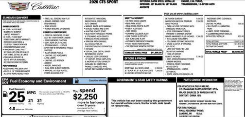2020 Cadillac CT5 Sport RWD