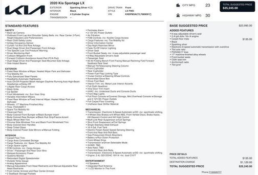 2020 Kia Sportage LX