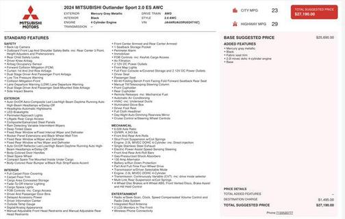 2024 Mitsubishi Outlander Sport 2.0 ES