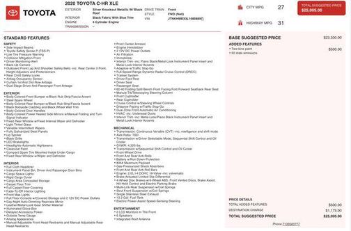 2020 Toyota C-HR XLE