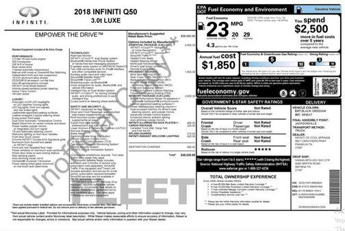 2018 INFINITI Q50 3.0t LUXE