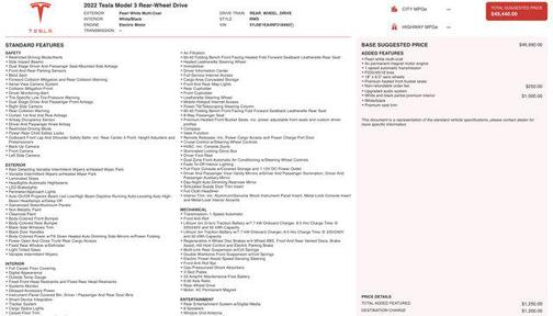 2022 Tesla Model 3 Standard Range