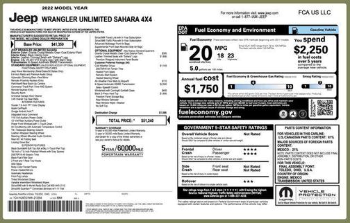 2022 Jeep Wrangler Unlimited Sahara