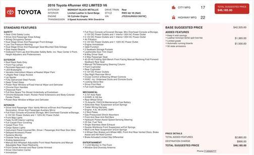 2016 Toyota 4Runner Limited