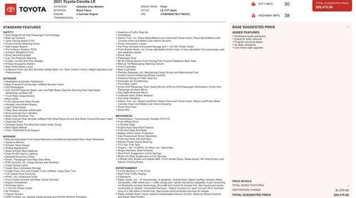 2021 Toyota Corolla LE