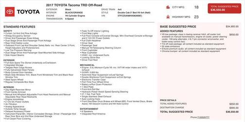 2017 Toyota Tacoma TRD Off Road