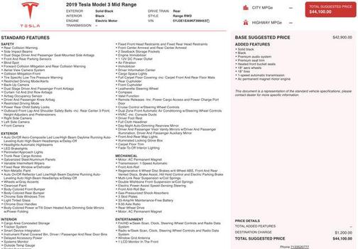 2019 Tesla Model 3 Standard Range Plus