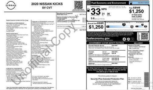 2020 Nissan Kicks SV
