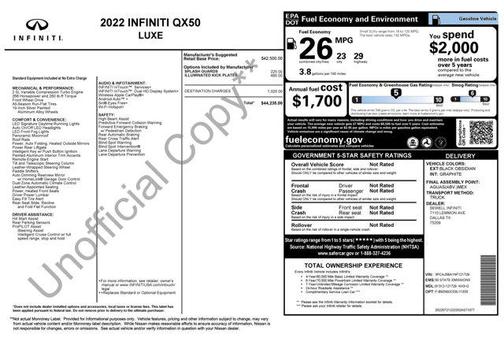 2022 INFINITI QX50 LUXE