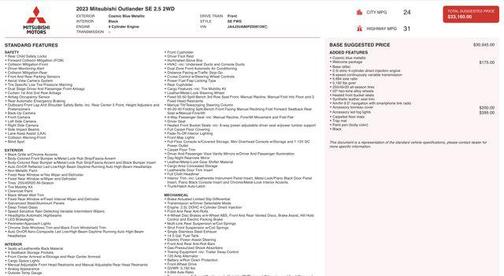 2023 Mitsubishi Outlander SE