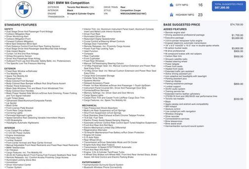 2021 BMW M4 Competition