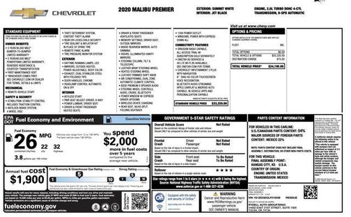 2020 Chevrolet Malibu FWD Premier
