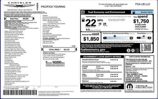 2021 Chrysler Pacifica Touring