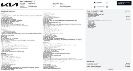 2022 Kia Sportage LX